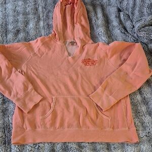 Comfort Colors Coral V-Neck Hoodie Sweater (653)